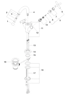 Dornbracht Bidet-ELB mit Ablaufgarnitur TARA 24510892 Schwarz matt – Bild 4