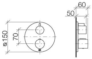 Dornbracht UP-Therm. m.1-Weg-Mengenreg. SERIENSPEZIFISCH 36425970 Chrom – Bild 3