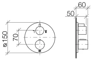 Dornbracht UP-Therm. m.2-Wege-Mengenreg. SERIENSPEZIFISCH 36426970 Chrom – Bild 3