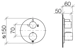 Dornbracht UP-Therm. m.2-Wege-Mengenreg. SERIENSPEZIFISCH 36426970 Schwarz matt – Bild 3