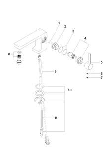 Dornbracht Waschtisch-Einhandbatterie ohne Ablaufgarnitur LULU 33521710 Chrom – Bild 4