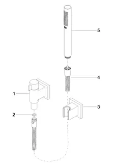 Dornbracht Schlauchbrausegarn. m.Einzelros. SERIENSPEZIFISCH 27809985 Chrom – Bild 4