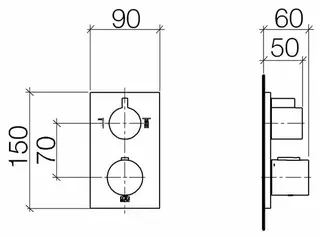 Dornbracht UP-Therm. m.2-Wege-Mengenreg. SERIENSPEZIFISCH 36426670 Chrom – Bild 3