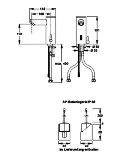 Armatur Saniline Style Kalt-/Warmwasser Batterie – Bild 5