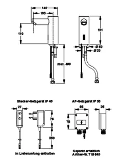 Armatur Saniline Style Vorgemischtes Wasser/Kaltwasser Netz – Bild 5