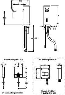 Armatur Saniline Style Vorgemischtes Wasser/Kaltwasser Batterie – Bild 4