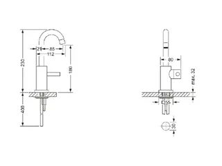 1-Hand HWB Batterie, o. Exz. Ablaufg. Serie CHARLESTON SQUARE, NZ – Bild 2