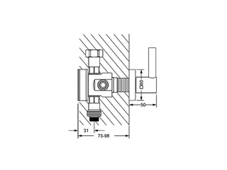 Unterputz-Ventil-Modul, FM-Set Serie CHARLESTON SQUARE, PT – Bild 2
