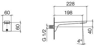 Dornbracht Waschtisch-Wand-Auslauf ohne Ablaufgarnitur CL.1 13800705 Chrom – Bild 3