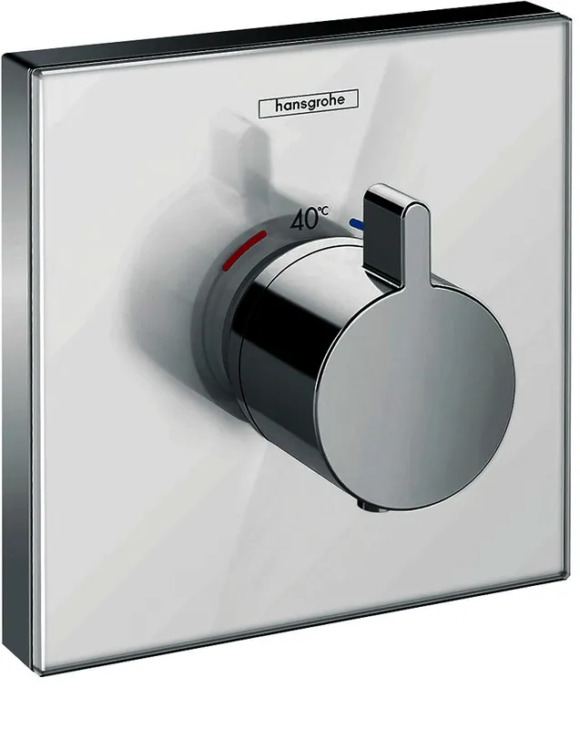 Hansgrohe Thermostat UP ShowerSelect Glas Highflow Fertigset weiss/chrom