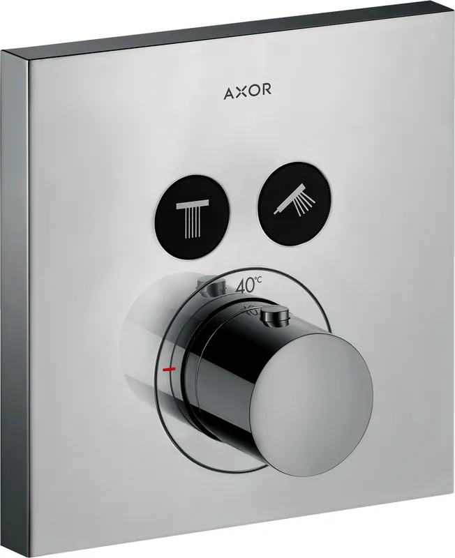 Hansgrohe Thermostat UP Axor ShowerSelect Fertigset 2 Verbraucher quadratisch chr.