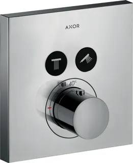 Hansgrohe Thermostat UP Axor ShowerSelect Fertigset 2 Verbraucher quadratisch chr.