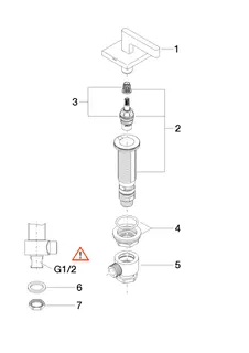 Dornbracht Seitenvent. SERIENSPEZIFISCH 20000716 Platin gebürstet – Bild 4