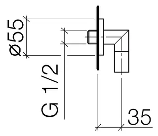 Dornbracht Wandanschlussbogen SERIENSPEZIFISCH 28450625 Schwarz matt – Bild 3