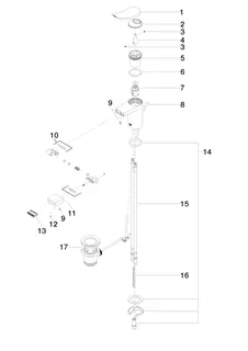 Dornbracht Bidet-EHM mit Ablaufgarnitur LISSE 33600845 Platin gebürstet – Bild 4