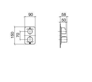 Dornbracht UP-Therm. m.1-Weg-Mengenreg. LISSE 36425845 Chrom – Bild 3
