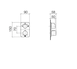Dornbracht UP-Therm. m.2-Wege-Mengenreg. LISSE 36426845 Chrom – Bild 3