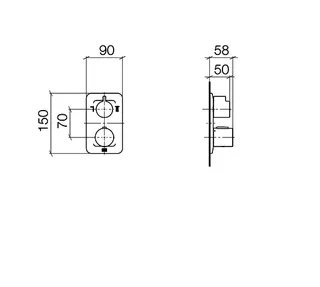 Dornbracht UP-Therm. m.2-Wege-Mengenreg. LISSE 36426845 Platin gebürstet – Bild 3