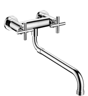 Dornbracht Wand-Brückenbatt. mit herausziehbarem Auslauf TARA 31151892 Chrom – Bild 2
