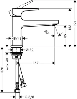 Hansgrohe Waschtischmischer 100 Metropol chrom CoolStart langer Ausl.Push-Open Ablaufg. – Bild 4