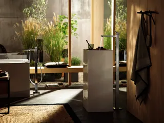 Hansgrohe Waschtischmischer Metropol Fertigset zur Bodenmontage chrom – Bild 3