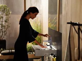 Hansgrohe Waschtischmischer 110 Metropol Select mit Push-Open Ablaufgarnitur chrom – Bild 2