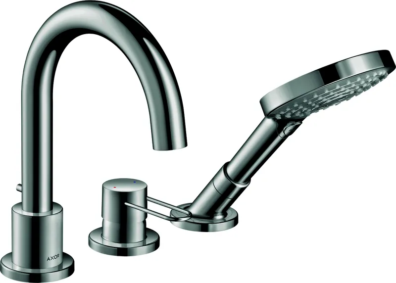 Hansgrohe 3-Loch Wannenmischer Axor Uno F-Set Bügelgriff chrom Wannenrandmontage