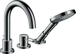 Hansgrohe 3-Loch Wannenmischer Axor Uno F-Set Bügelgriff chrom Wannenrandmontage – Bild 2