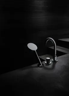 Hansgrohe 3-Loch Wannenmischer Axor Uno F-Set Bügelgriff chrom Wannenrandmontage – Bild 3