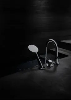 Hansgrohe 3-Loch Wannenmischer Axor Uno F-Set Bügelgriff chrom Wannenrandmontage – Bild 4