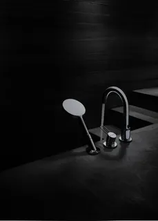 Hansgrohe 3-Loch Wannenmischer Axor Uno F-Set Bügelgriff chrom Wannenrandmontage – Bild 5