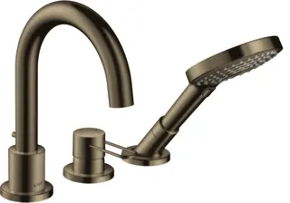 Hansgrohe 3-Loch Wannenmischer Axor Uno F-Set Bügelgriff BN Wannenrandmontage