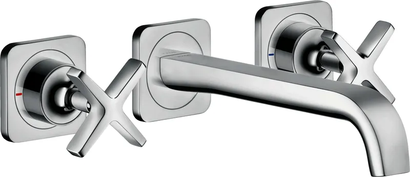 Hansgrohe 3-L.Waschtischarmatur Axor Citterio E Fertigset Wandmontage chrom