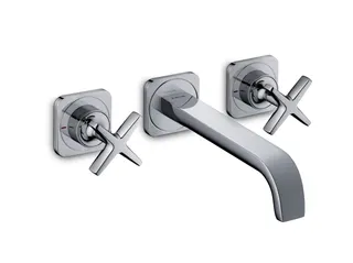 Hansgrohe 3-L.Waschtischarmatur Axor Citterio E Fertigset Wandmontage chrom – Bild 2
