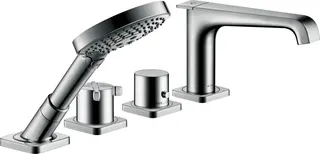 Hansgrohe 4-Loch Wannenarmatur Axor Citterio E chrom Wannenrand mit Thermostat