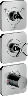 Hansgrohe Thermostatmodul Unterputz Axor Citterio E Fertigset 3 Verbraucher chrom