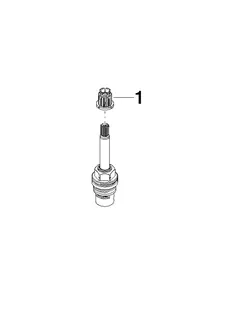 Dornbracht Oberteil, linksschließend ERSATZTEILE 90900313600 1/2" – Bild 2