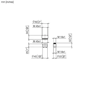 Dornbracht Verlängerung SERIENNEUTRAL 12190970 25 mm – Bild 3