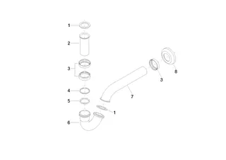 Dornbracht Bidet-Röhrengeruchverschluss SERIENNEUTRAL 10050970 1 1/4" Chrom – Bild 4