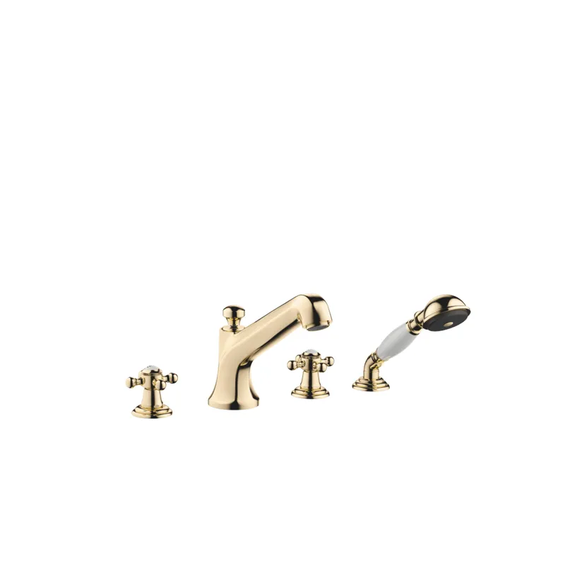 Dornbracht Wannen-Vierlochbatt. f.W.-randmont. MADISON 27502360 Messing (23kt Gold)
