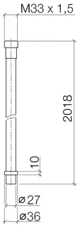 Dornbracht WATER TUBE Kneipp-Schlauch, weiß SERIENNEUTRAL 28285979 2000 mm Chrom – Bild 3