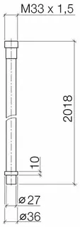Dornbracht WATER TUBE Kneipp-Schlauch, schwarz SERIENNEUTRAL 28286979 2000 mm Chrom – Bild 3