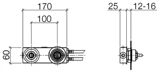 Dornbracht UP-Wand-Einhandbatterie, Mischer rechts SERIENNEUTRAL 35816970 – Bild 3