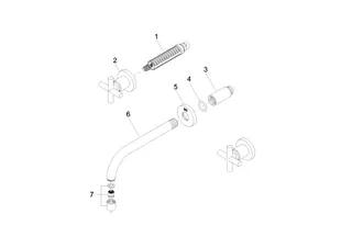 Dornbracht Waschtisch-Wandbatterie ohne Ablaufgarnitur TARA 36712892 Chrom – Bild 4