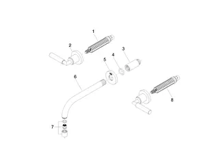 Dornbracht Waschtisch-Wandbatterie ohne Ablaufgarnitur TARA 36712882 Chrom – Bild 4