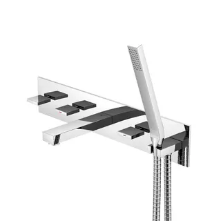 Steinberg 5-Loch Wannen-Wandarmatur 160 2692, chrom