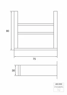 Steinberg Glashalter mit Glas 460 2002, chrom – Bild 2
