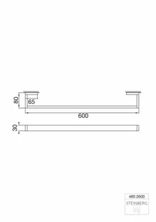 Steinberg Badetuchhalter 600 mm 460 2600, chrom – Bild 2
