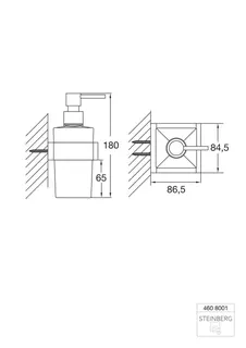 Steinberg Wand-Seifenspender 460 8001, chrom – Bild 2