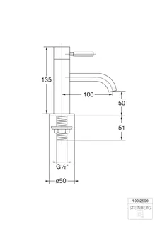 Steinberg Kaltwasser-Armatur 100 2500, chrom – Bild 2